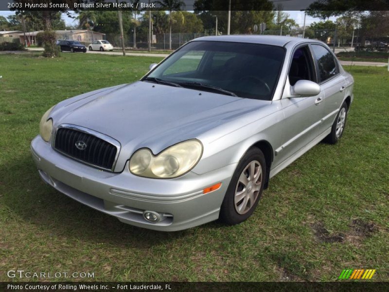 Brilliant Silver Metallic / Black 2003 Hyundai Sonata