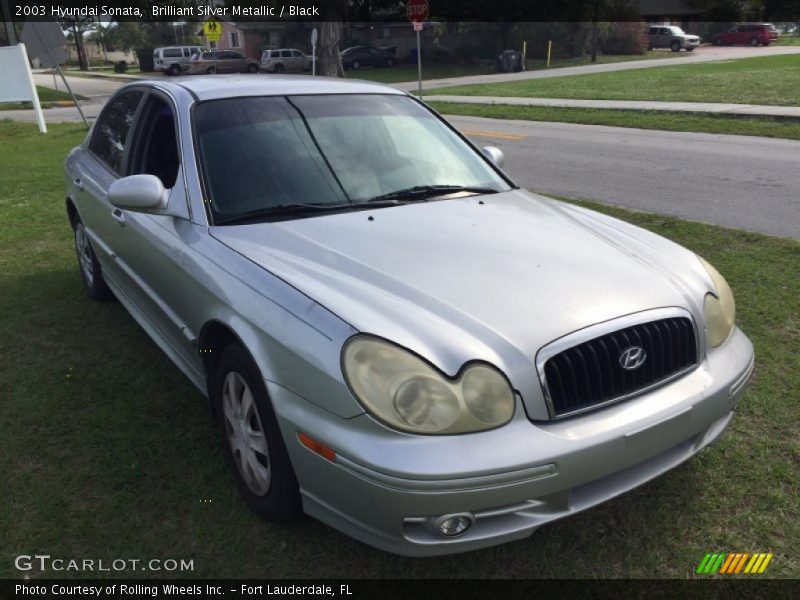 Brilliant Silver Metallic / Black 2003 Hyundai Sonata