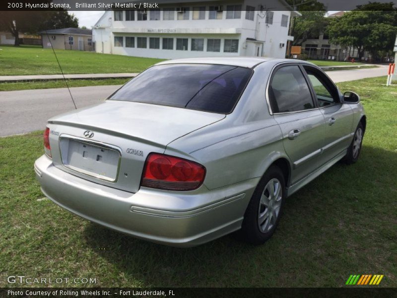 Brilliant Silver Metallic / Black 2003 Hyundai Sonata