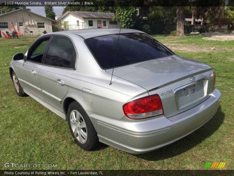 Brilliant Silver Metallic / Black 2003 Hyundai Sonata