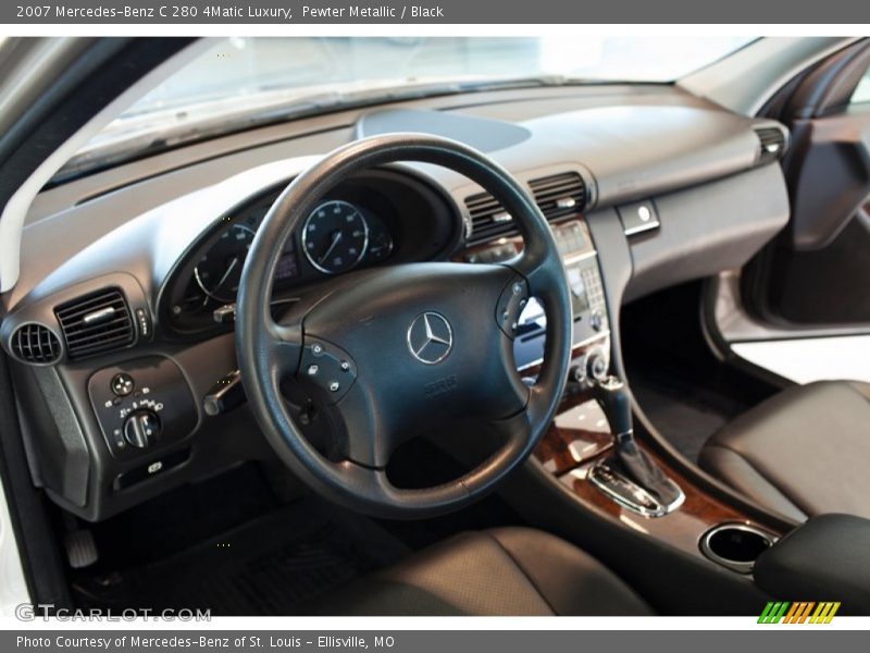 Pewter Metallic / Black 2007 Mercedes-Benz C 280 4Matic Luxury