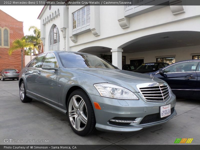Andorite Gray Metallic / Cashmere/Savanna 2012 Mercedes-Benz S 550 4Matic Sedan