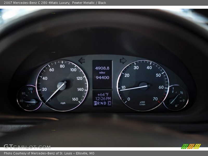 Pewter Metallic / Black 2007 Mercedes-Benz C 280 4Matic Luxury