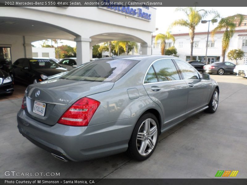 Andorite Gray Metallic / Cashmere/Savanna 2012 Mercedes-Benz S 550 4Matic Sedan