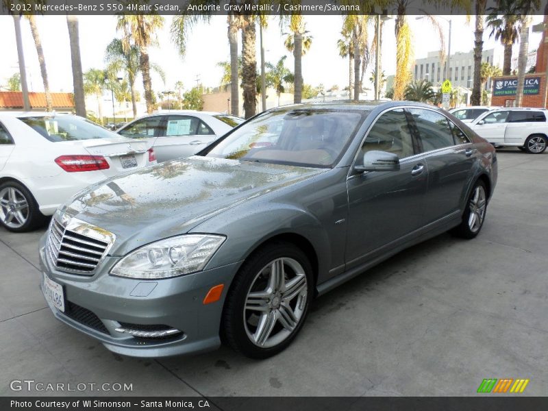 Andorite Gray Metallic / Cashmere/Savanna 2012 Mercedes-Benz S 550 4Matic Sedan
