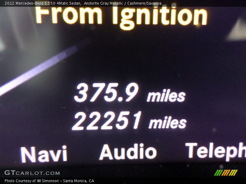 Andorite Gray Metallic / Cashmere/Savanna 2012 Mercedes-Benz S 550 4Matic Sedan