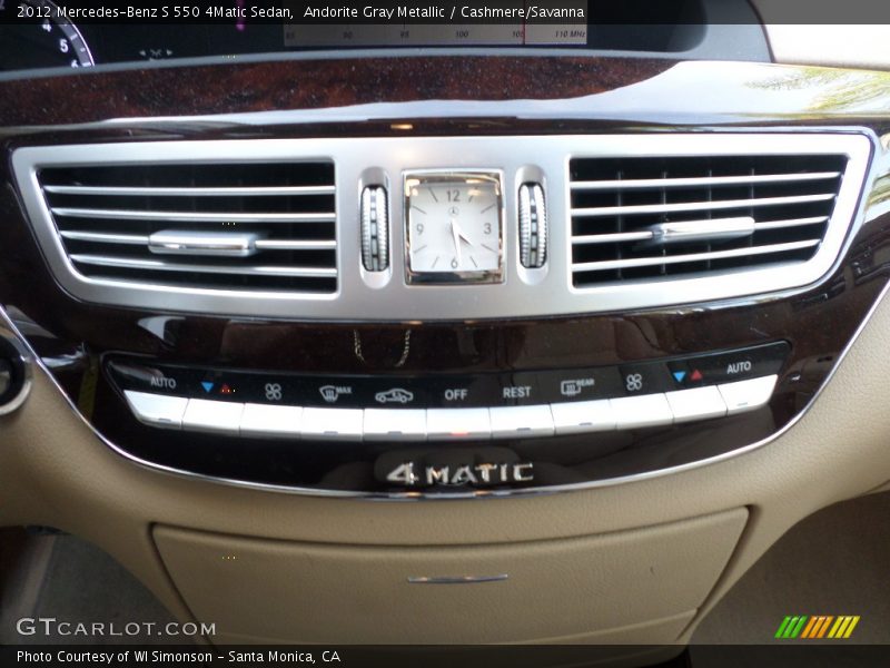 Andorite Gray Metallic / Cashmere/Savanna 2012 Mercedes-Benz S 550 4Matic Sedan