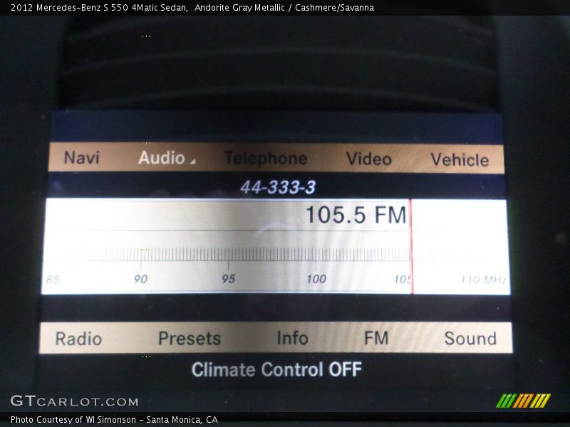 Andorite Gray Metallic / Cashmere/Savanna 2012 Mercedes-Benz S 550 4Matic Sedan