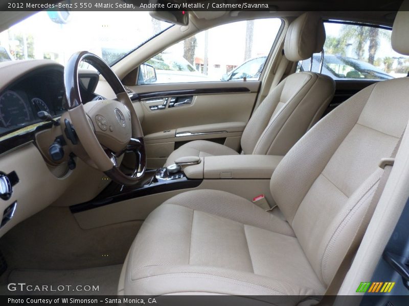 Andorite Gray Metallic / Cashmere/Savanna 2012 Mercedes-Benz S 550 4Matic Sedan