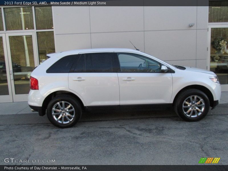 White Suede / Medium Light Stone 2013 Ford Edge SEL AWD