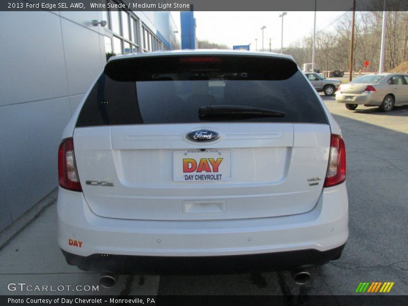 White Suede / Medium Light Stone 2013 Ford Edge SEL AWD
