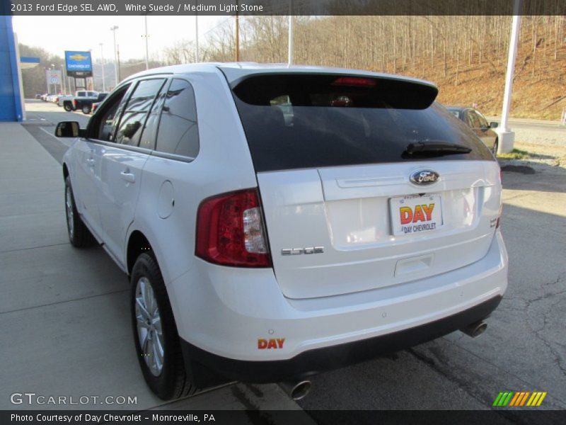 White Suede / Medium Light Stone 2013 Ford Edge SEL AWD