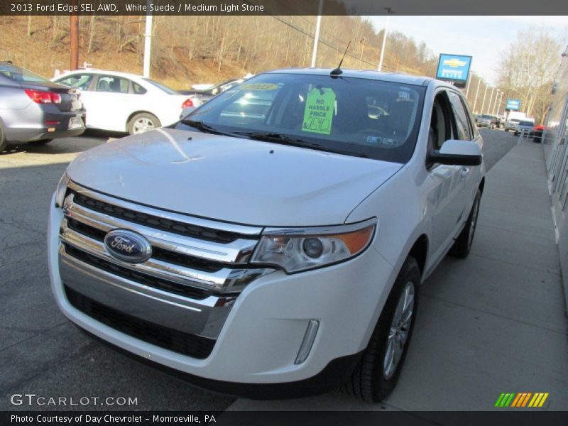 White Suede / Medium Light Stone 2013 Ford Edge SEL AWD