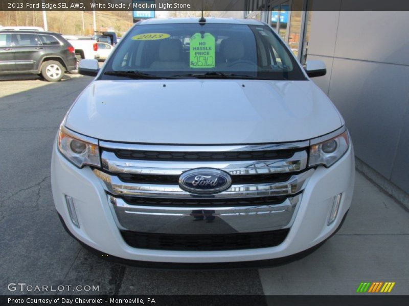 White Suede / Medium Light Stone 2013 Ford Edge SEL AWD