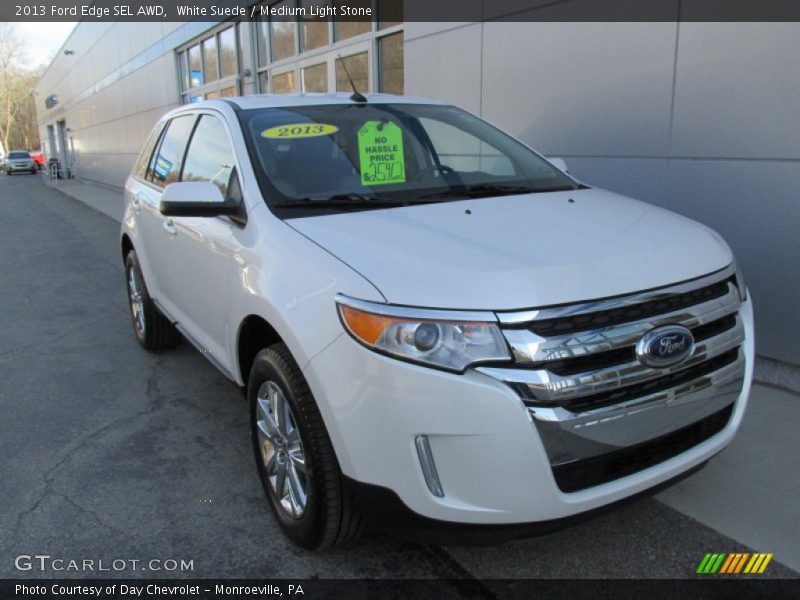 White Suede / Medium Light Stone 2013 Ford Edge SEL AWD