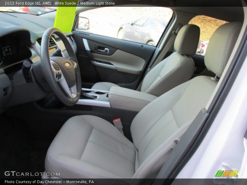 White Suede / Medium Light Stone 2013 Ford Edge SEL AWD