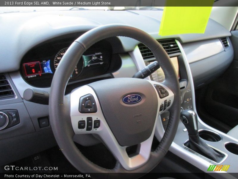 White Suede / Medium Light Stone 2013 Ford Edge SEL AWD