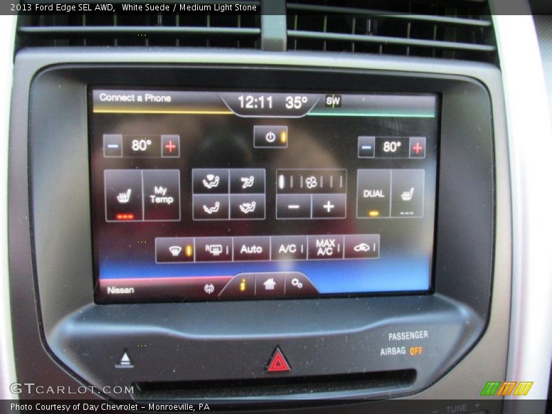 White Suede / Medium Light Stone 2013 Ford Edge SEL AWD