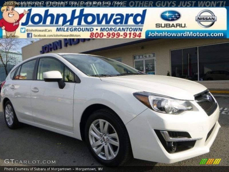 Crystal White Silica / Ivory 2015 Subaru Impreza 2.0i Premium 5 Door