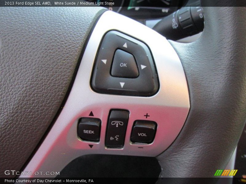 White Suede / Medium Light Stone 2013 Ford Edge SEL AWD