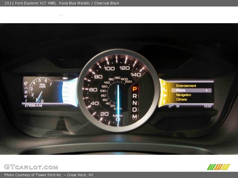 Kona Blue Metallic / Charcoal Black 2011 Ford Explorer XLT 4WD