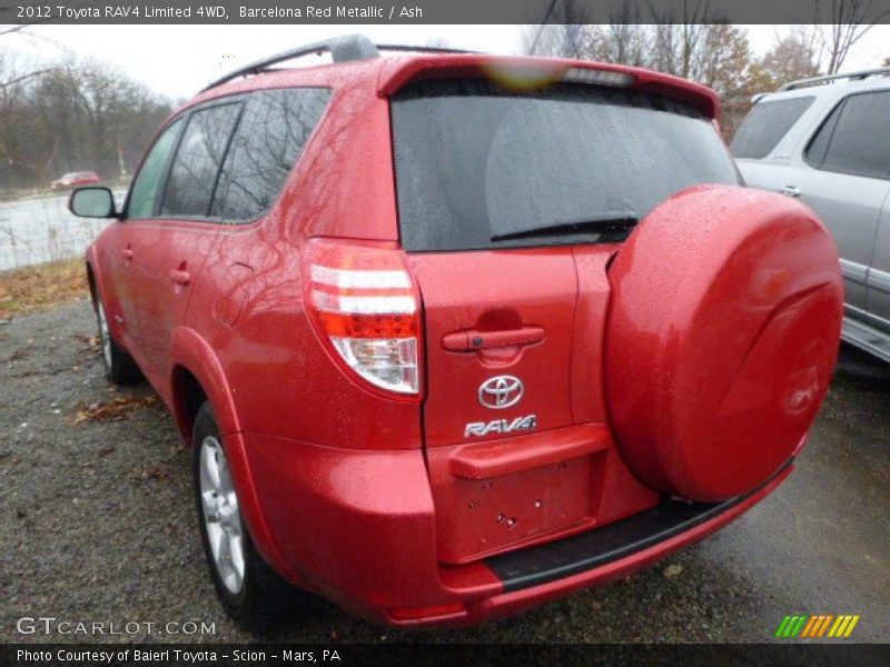 Barcelona Red Metallic / Ash 2012 Toyota RAV4 Limited 4WD