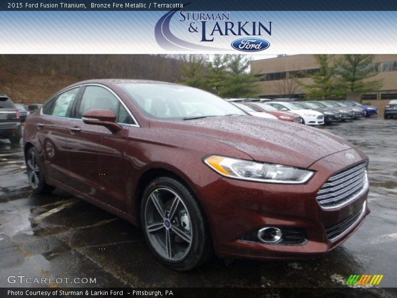 Bronze Fire Metallic / Terracotta 2015 Ford Fusion Titanium