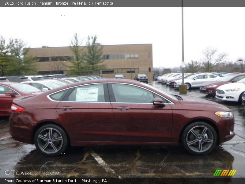 Bronze Fire Metallic / Terracotta 2015 Ford Fusion Titanium