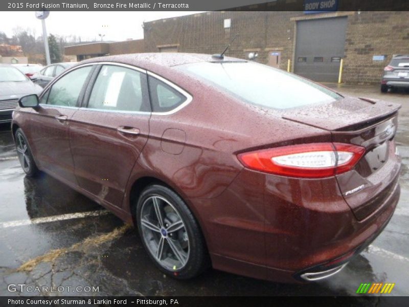 Bronze Fire Metallic / Terracotta 2015 Ford Fusion Titanium