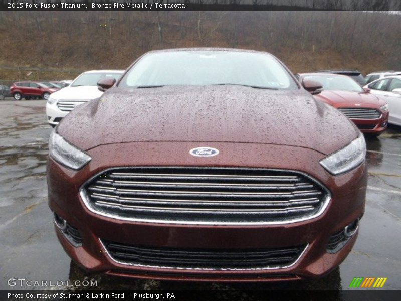 Bronze Fire Metallic / Terracotta 2015 Ford Fusion Titanium