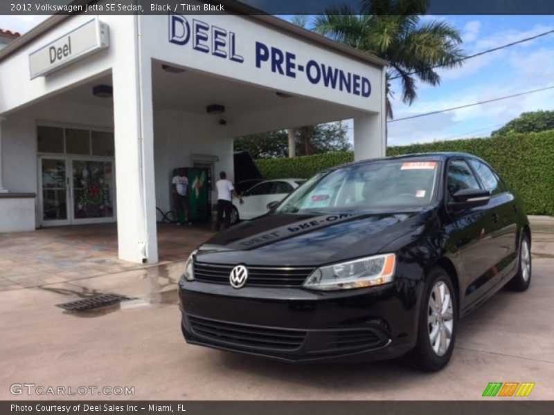 Black / Titan Black 2012 Volkswagen Jetta SE Sedan