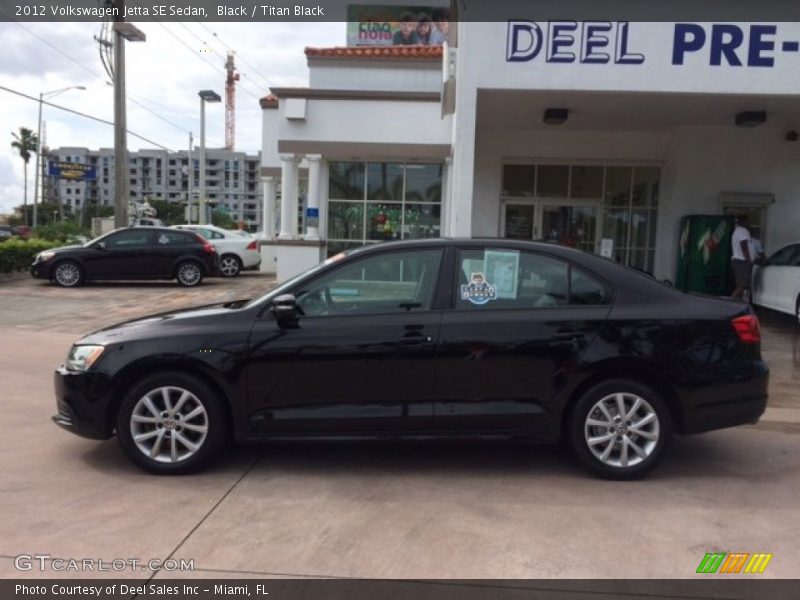 Black / Titan Black 2012 Volkswagen Jetta SE Sedan