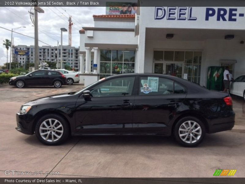 Black / Titan Black 2012 Volkswagen Jetta SE Sedan