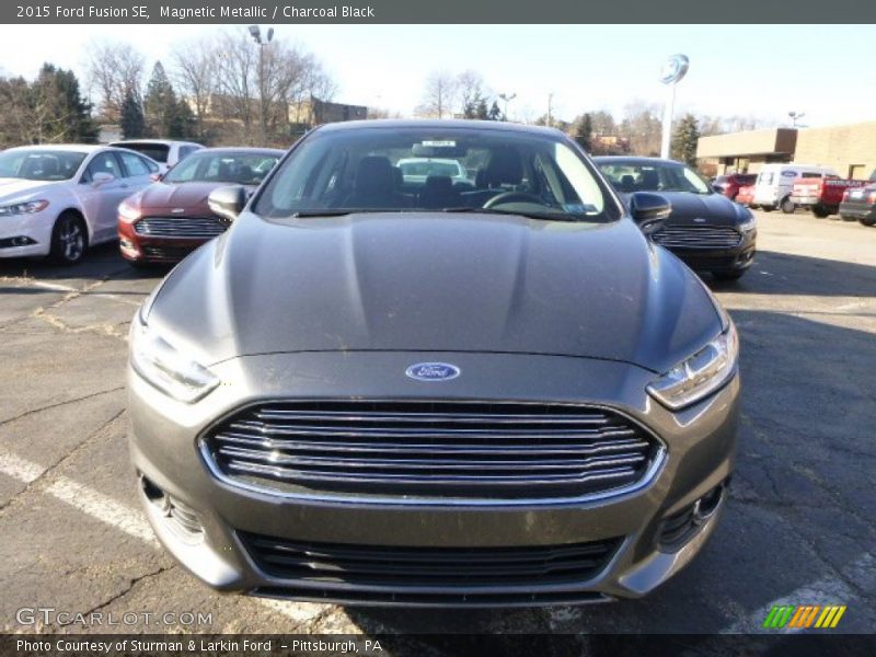 Magnetic Metallic / Charcoal Black 2015 Ford Fusion SE