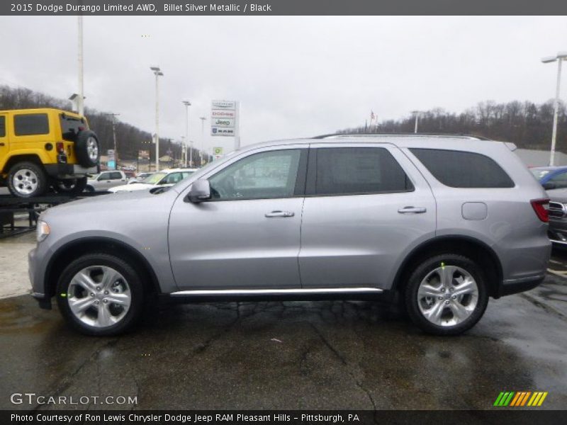 Billet Silver Metallic / Black 2015 Dodge Durango Limited AWD