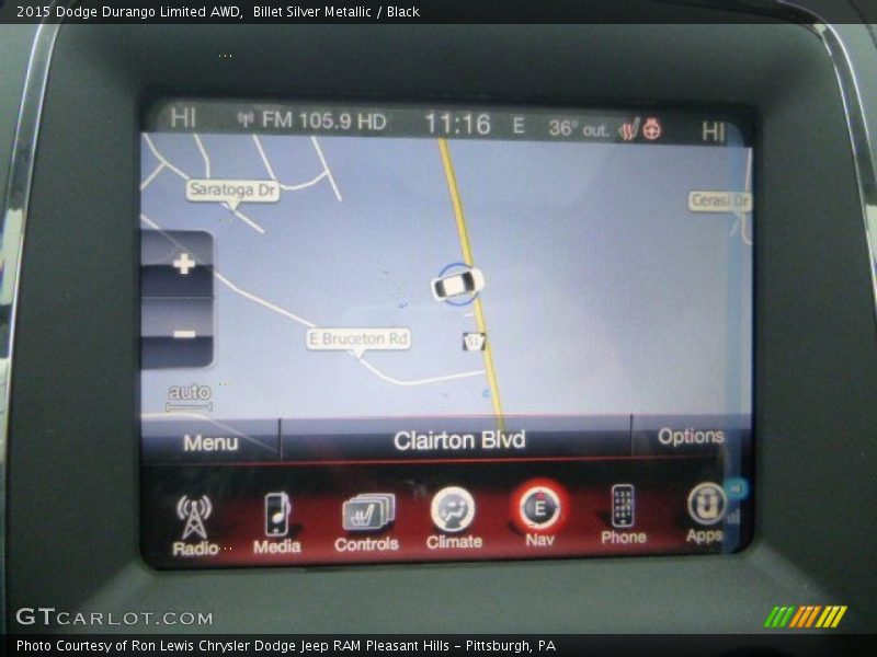 Billet Silver Metallic / Black 2015 Dodge Durango Limited AWD