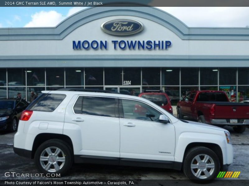Summit White / Jet Black 2014 GMC Terrain SLE AWD
