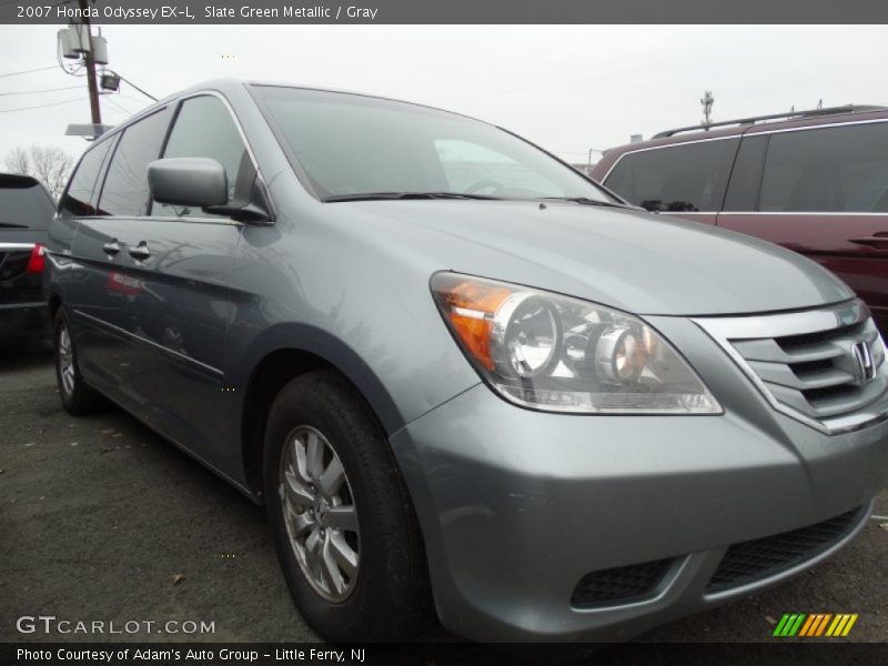 Slate Green Metallic / Gray 2007 Honda Odyssey EX-L