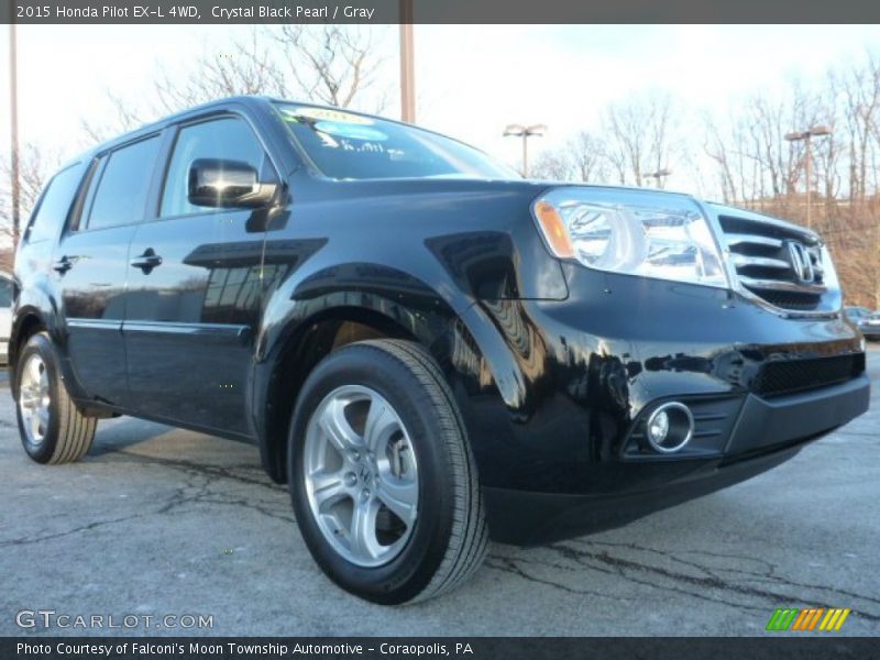 Crystal Black Pearl / Gray 2015 Honda Pilot EX-L 4WD