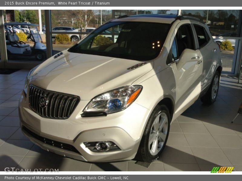 White Pearl Tricoat / Titanium 2015 Buick Encore Premium