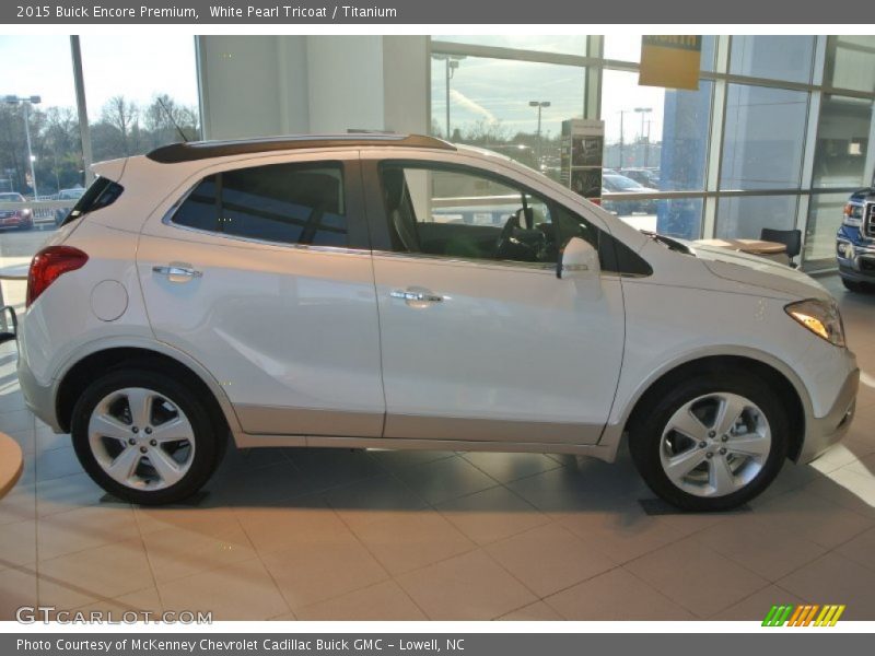 White Pearl Tricoat / Titanium 2015 Buick Encore Premium