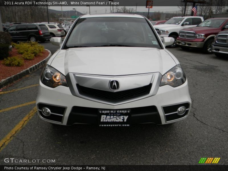 White Diamond Pearl / Taupe 2011 Acura RDX Technology SH-AWD