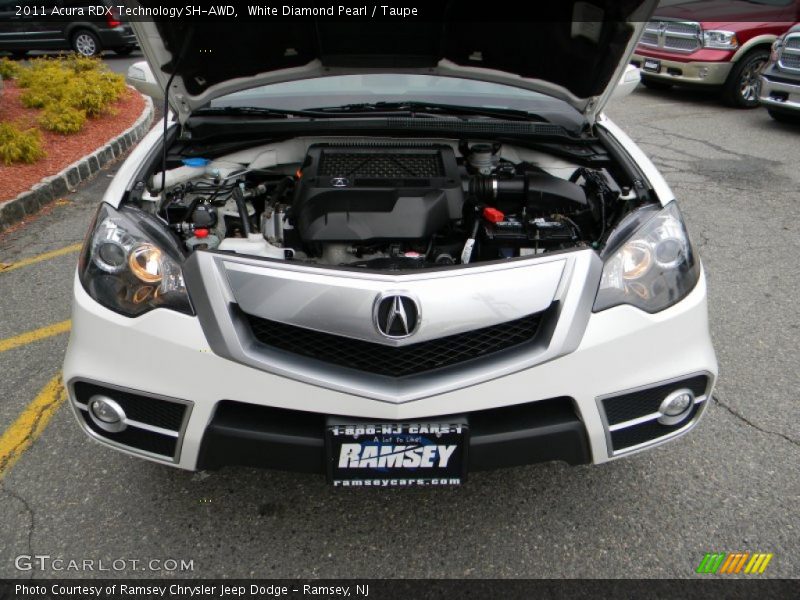 White Diamond Pearl / Taupe 2011 Acura RDX Technology SH-AWD