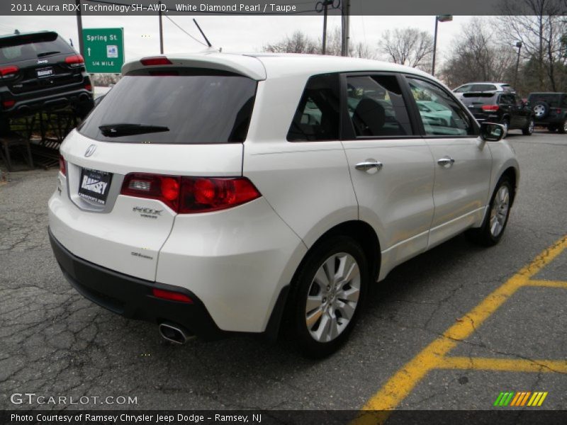 White Diamond Pearl / Taupe 2011 Acura RDX Technology SH-AWD