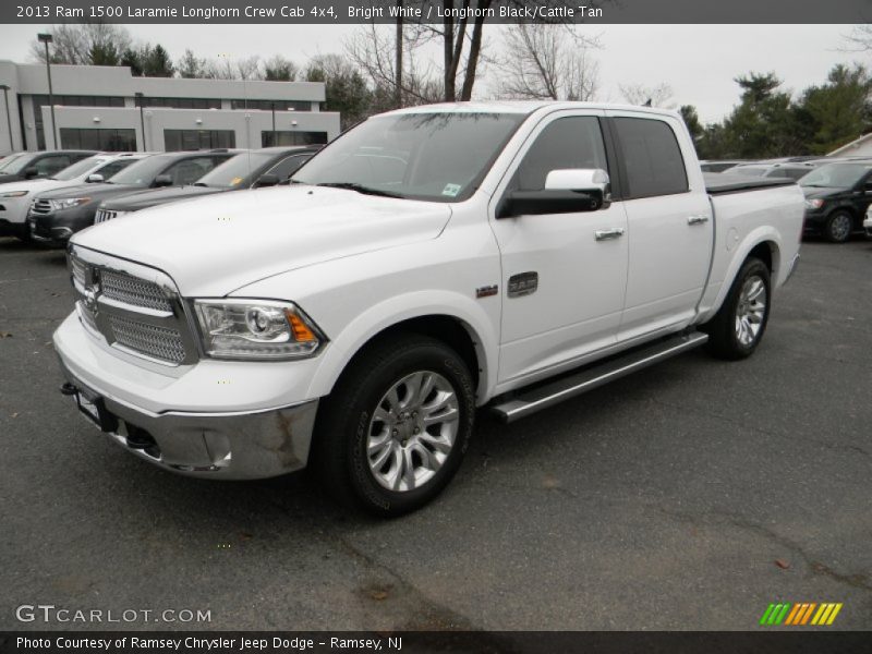 Bright White / Longhorn Black/Cattle Tan 2013 Ram 1500 Laramie Longhorn Crew Cab 4x4