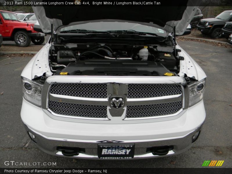 Bright White / Longhorn Black/Cattle Tan 2013 Ram 1500 Laramie Longhorn Crew Cab 4x4