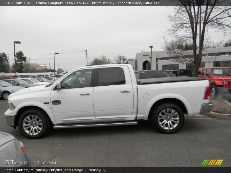 Bright White / Longhorn Black/Cattle Tan 2013 Ram 1500 Laramie Longhorn Crew Cab 4x4