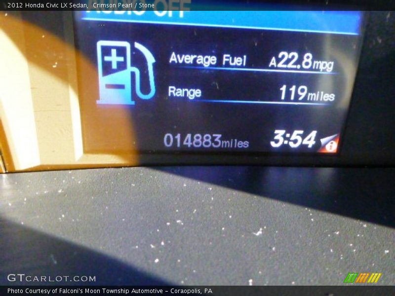Crimson Pearl / Stone 2012 Honda Civic LX Sedan