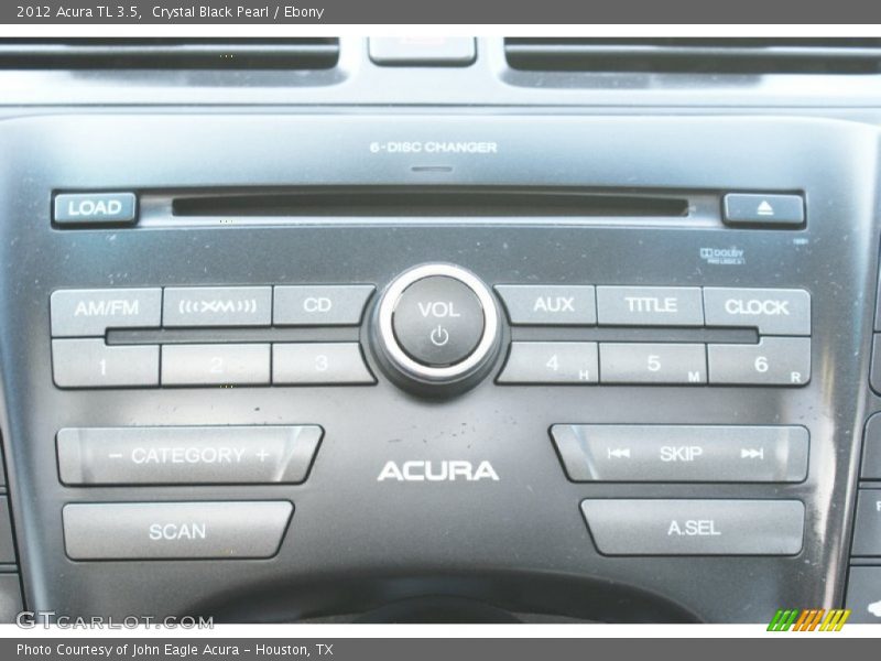 Crystal Black Pearl / Ebony 2012 Acura TL 3.5