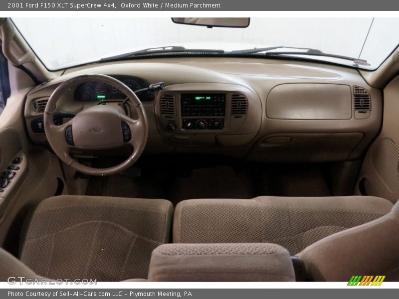 Oxford White / Medium Parchment 2001 Ford F150 XLT SuperCrew 4x4